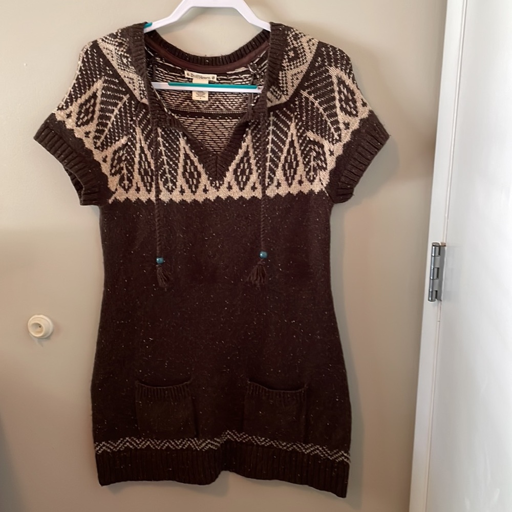 🍂Boho Ruff Hewn Sweater Dress🍂~small